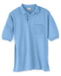 5.5 oz 50/50 Jersey Knit Polo with Pocket
