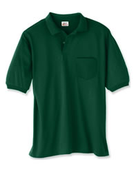 5.5 oz 50/50 Jersey Knit Polo with Pocket