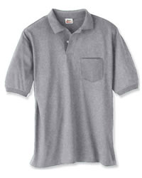 5.5 oz 50/50 Jersey Knit Polo with Pocket