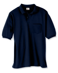 5.5 oz 50/50 Jersey Knit Polo with Pocket