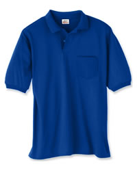5.5 oz 50/50 Jersey Knit Polo with Pocket