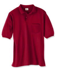 5.5 oz 50/50 Jersey Knit Polo with Pocket