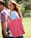 Direct-Dyed Raw-Edge Tote