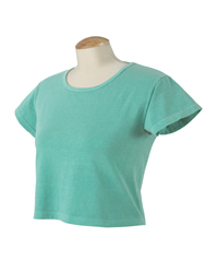 Pigment-Dyed Cotton Ladies� Cropped T-shirt