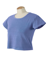 Pigment-Dyed Cotton Ladies Cropped T-shirt
