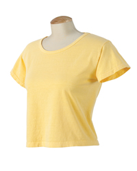 Pigment-Dyed Cotton Ladies� Cropped T-shirt