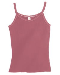 6 oz Cotton 2x1 Rib Tank Top with Contrast Scallop Stitching