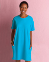 4.2 oz Cotton Scoop-Neck Short-Sleeve Dress with Pockets
