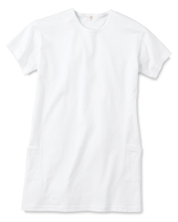 4.2 oz Cotton Scoop-Neck Short-Sleeve Dress with Pockets