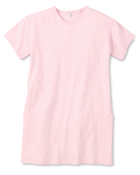 4.2 oz Cotton Scoop-Neck Short-Sleeve Dress with Pockets