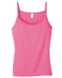 4.2 oz Cotton Semi-Sheer Spaghetti-Strap Tank Top