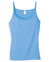 4.2 oz Cotton Semi-Sheer Spaghetti-Strap Tank Top
