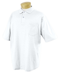 5.6 oz 50/50 Jersey Knit Polo with SpotShield� Stain Resistance -  Pocket 
