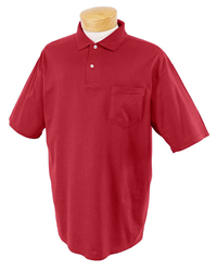 5.6 oz 50/50 Jersey Knit Polo with SpotShield� Stain Resistance -  Pocket 