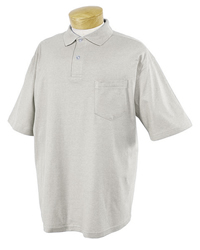 5.6 oz 50/50 Jersey Knit Polo with SpotShield� Stain Resistance -  Pocket 
