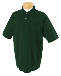 5.6 oz 50/50 Jersey Knit Polo with SpotShield� Stain Resistance -  Pocket 