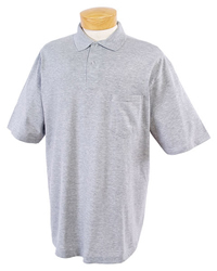 5.6 oz 50/50 Jersey Knit Polo with SpotShield� Stain Resistance -  Pocket 