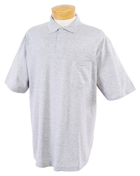 5.6 oz 50/50 Jersey Knit Polo with SpotShield� Stain Resistance -  Pocket 