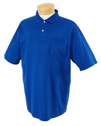 5.6 oz 50/50 Jersey Knit Polo with SpotShield� Stain Resistance -  Pocket 