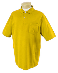 5.6 oz 50/50 Jersey Knit Polo with SpotShield� Stain Resistance -  Pocket 