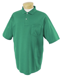 5.6 oz 50/50 Jersey Knit Polo with SpotShield� Stain Resistance -  Pocket 