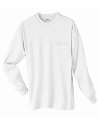 5.5 oz Comfortsoft Cotton Long-Sleeve T-shirt with Pocket