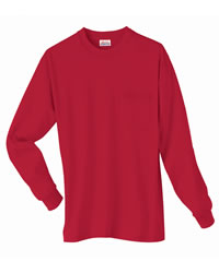 5.5 oz Comfortsoft Cotton Long-Sleeve T-shirt with Pocket