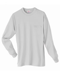 5.5 oz Comfortsoft Cotton Long-Sleeve T-shirt with Pocket