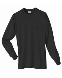 5.5 oz Comfortsoft Cotton Long-Sleeve T-shirt with Pocket