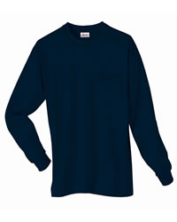 5.5 oz Comfortsoft Cotton Long-Sleeve T-shirt with Pocket
