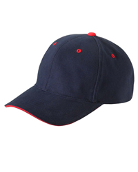 Brushed Cotton Twill 6-Panel Mid-Profile Sandwich Cap