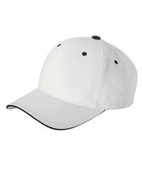 Brushed Cotton Twill 6-Panel Mid-Profile Sandwich Cap