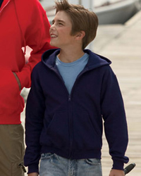 7.75 oz 50/50 Youth Full-Zip Hooded Sweatshirt
