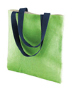 Contrast Straw Tote