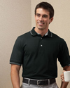 Cotton Jersey Mens Short-Sleeve Polo with Tipping