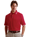 Short Sleeve Piqu Mens Polo with Tipping