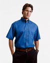 Short-Sleeve Twill Shirt with Stain Release