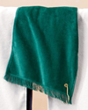 Fringed Fingertip Towel with Grommet