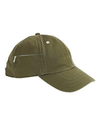 6-Panel Baseball Cap with Zippered Pocket