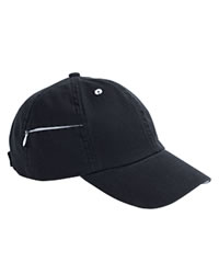 6-Panel Baseball Cap with Zippered Pocket