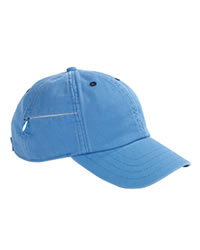 6-Panel Baseball Cap with Zippered Pocket