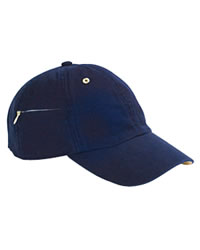 6-Panel Baseball Cap with Zippered Pocket