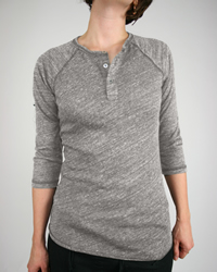 3/4 Sleeve Raglan Henley