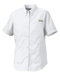 Flamingo Bay Cotton Ladies� Short-Sleeve Poplin Shirt