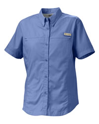 Flamingo Bay Cotton Ladies� Short-Sleeve Poplin Shirt