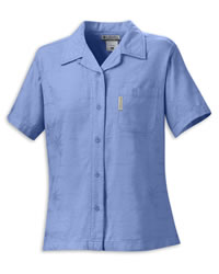 Snook Jacquard Print Ladies� Short-Sleeve Shirt