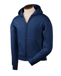 7.75 oz 50/50 Youth Full-Zip Hooded Sweatshirt
