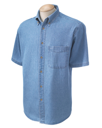 Short-Sleeve Denim Shirt