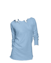 55/45 Unisex Long-Sleeve Baby-Rib Thermal Crew Neck