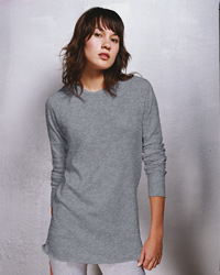 55/45 Unisex Long-Sleeve Baby-Rib Thermal Crew Neck